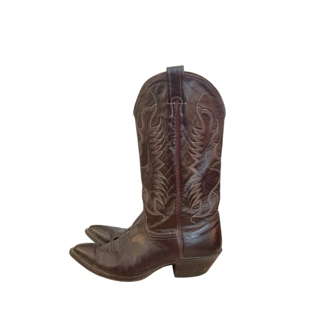 Nocona Jackpot‎ Vintage Style Brown Leather Cowboy Western Boots Size 9